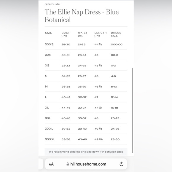 RARE Hill House Ellie Nap Dress in Burgundy Botanical Floral - Size M - Picture 7 of 7